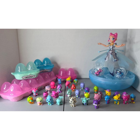 Hatchimals Pixies Crystal Flyer Doll and CollEGGtibles Lot Playsets Bundle - Picture 2 of 16
